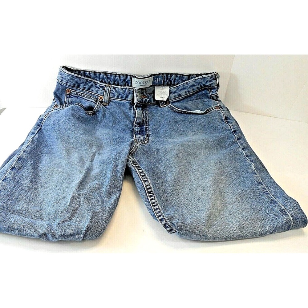 Women's Gap Stretch Capri Jeans Boot Cut Size 10 In Inseam 25 Made In USA